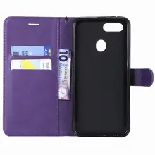Card Slot Flip Leather Cases For Frame OPPO A73 A75 A75S F5 F7 F9 R17 Coque Mobile Phone Bags Stand Covers Luxury Capa DP06Z