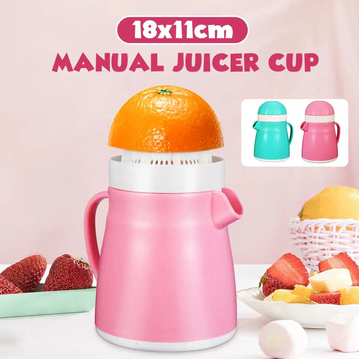 

Warmtoo Portable Manual Citrus Juicer for Orange Lemon Fruit Squeezer Child Outdoor Potable Juicer Machine Orange Juice Cup