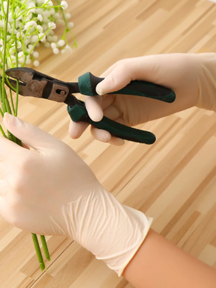 

100 Pcs Slijtvast Duurzaam Nitril Wegwerphandschoenen Latex Voedsel Medische Huishoudelijke Schoonmaak Handschoenen Anti-Statisc