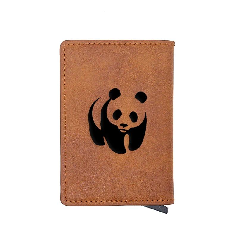 

Cute China Giant Panda Design Card Holder Wallets Charm Men Women Rfid Leather Short Purse Slim Mini Wallet Small Money Bag