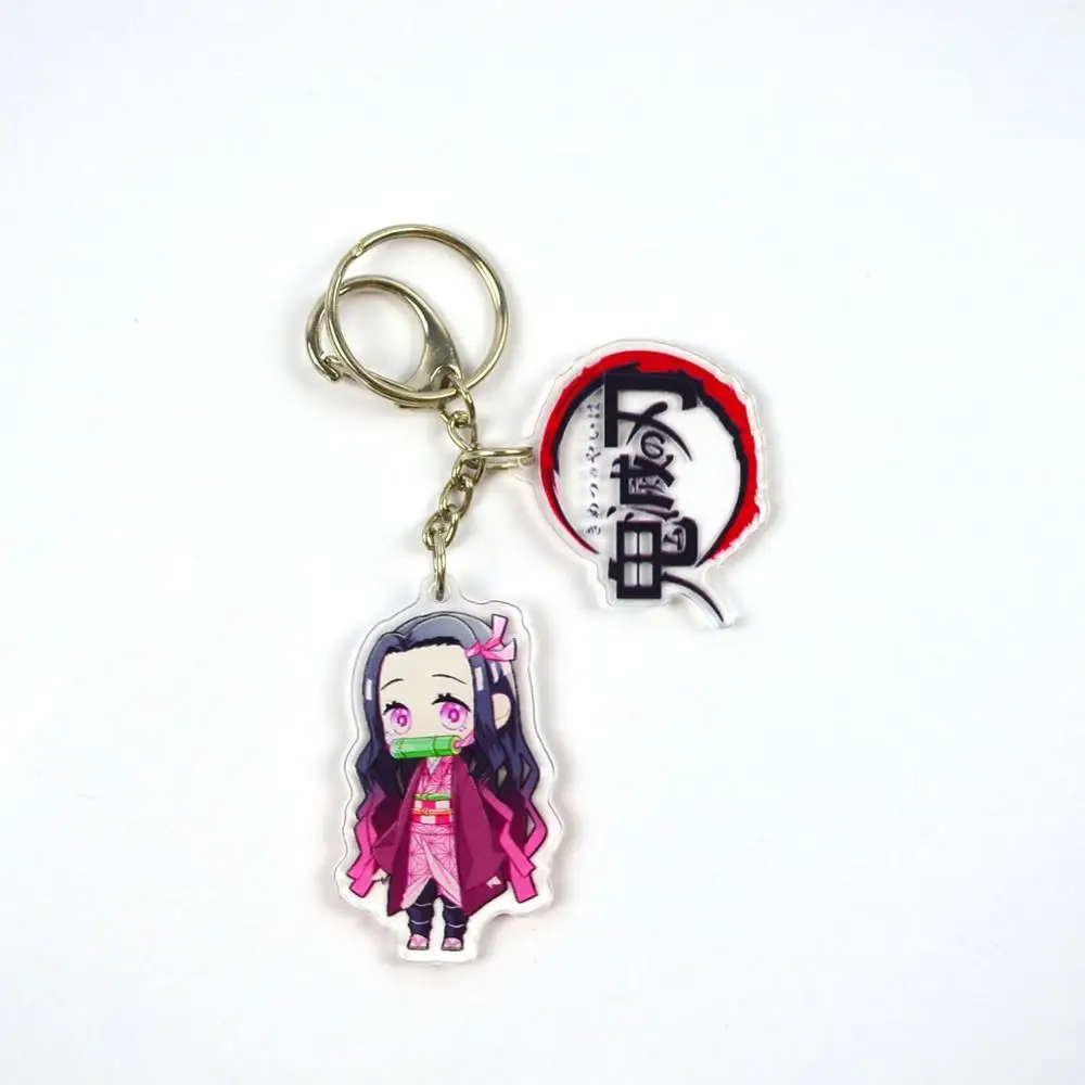 

Anime Demon Slayer Keychain Brinco Blade Of Ghost Key Chains Choker Kamado Tanjirou Key Chain Jewelry 2020 Fans Keyring Gift