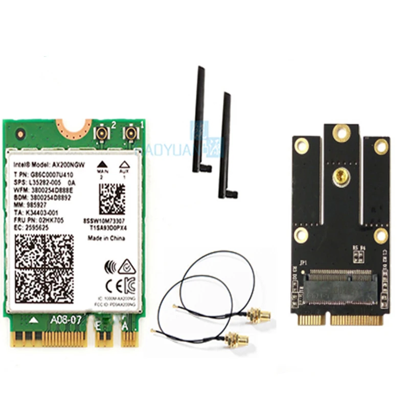 Двухдиапазонная 2400 Мбит/с Беспроводная AX200NGW NGFF M.2 Bluetooth 5,0 Wifi сетевая карта 2,4 г/5 г 802.11ac/ax для Intel AX200