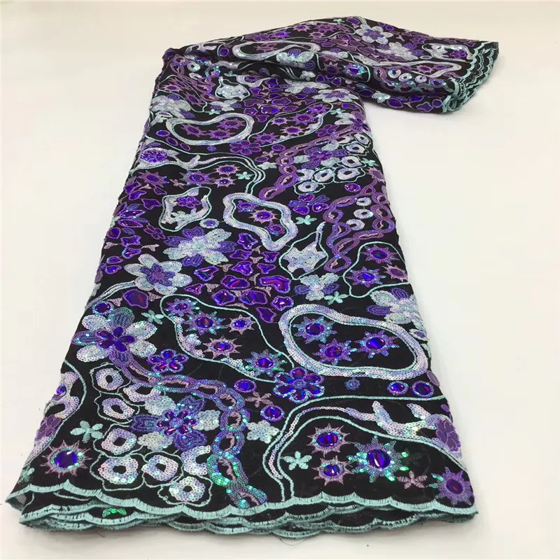 

Последняя кружевная ткань из тюля с блестками, французские кружевные ткани, Европейская и американская мода, высокое качество, FJN69