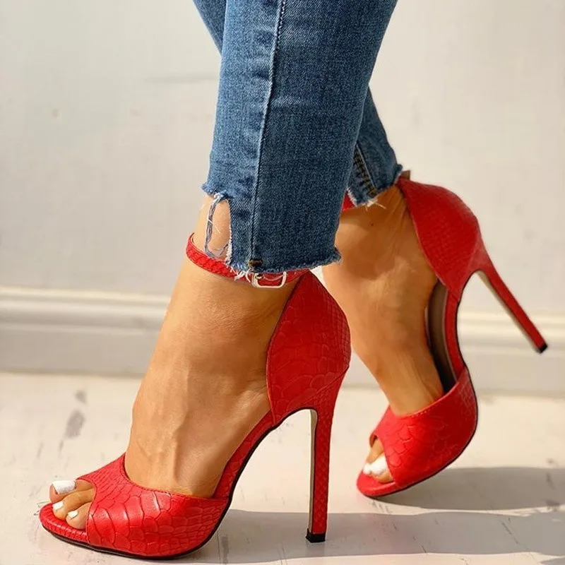 

Туфли-лодочки женские на высоком каблуке, пикантные изысканные сандалии с открытым носком, обувь для увеличения роста, лето 2020