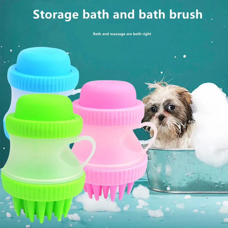 

Pet Accessories For Dogs Shampoo Massager Brush Bathroom Puppy Cat Massage Comb Grooming Shower Brush For Bathing Soft Brushes