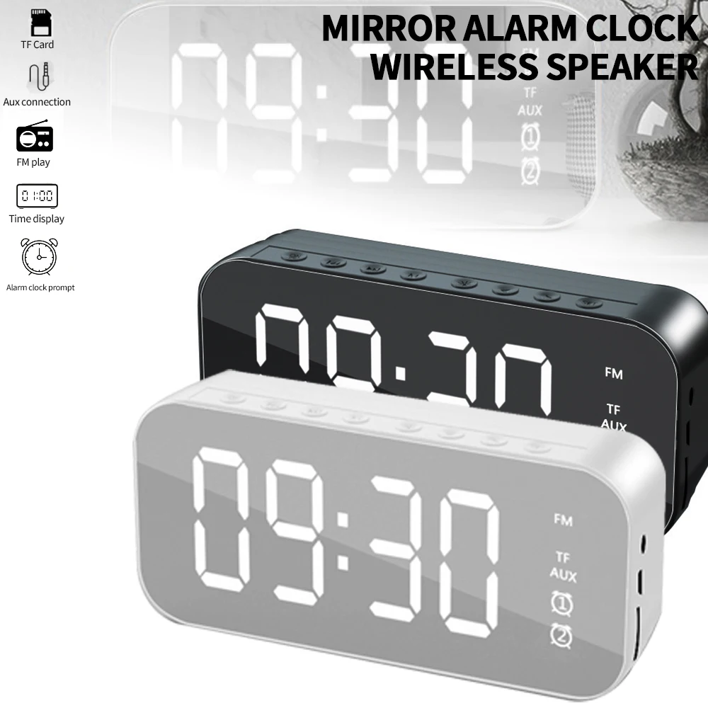 3w Micro Usb Interface Wireless Speaker Mp3/fm Radio Player Electronic Desktop Clocks