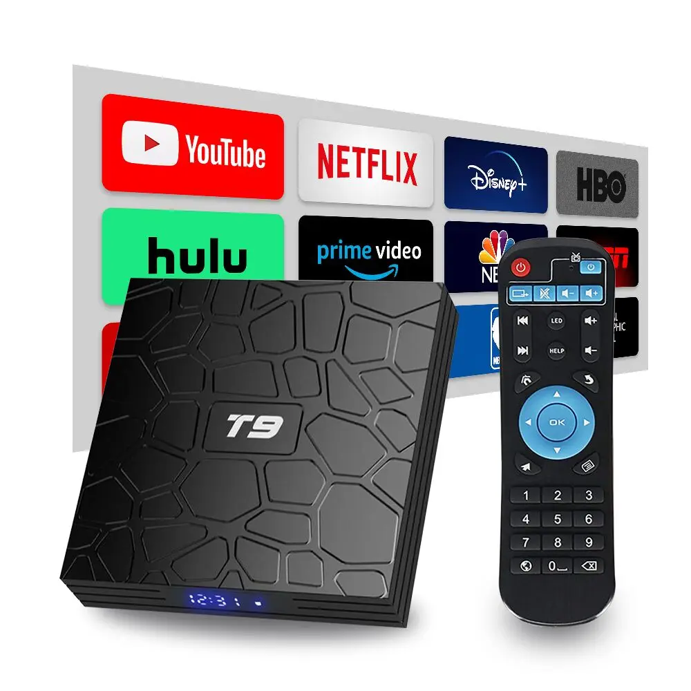 4K приставка 2 4G/5G Bluetooth wifi медиаплеер ТВ 2G16G Смарт Android 9 0 RK3318 4 Гб ОЗУ 64 ПЗУ