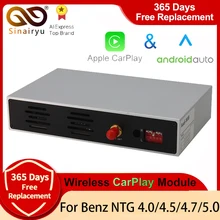 Wireless Apple CarPlay AndroidAuto Retrofit for Mercedes Benz C Class GLC CLA iSmart Auto W204 W205 W203 W253 W117 SIRI Control
