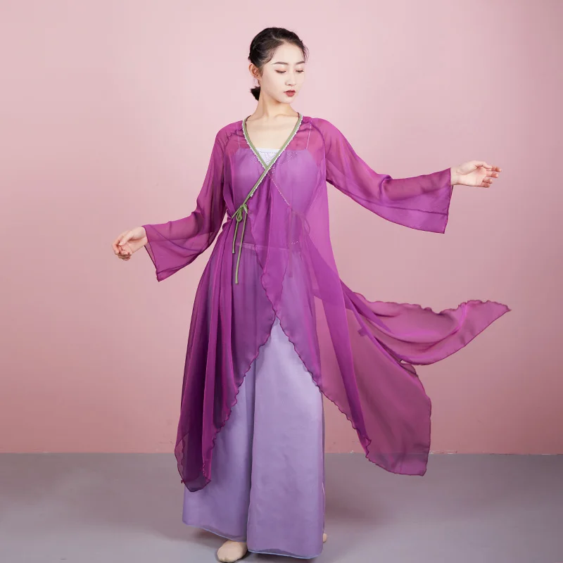 

2021 Classical Dance Top For Adult Fairy Dancer Outfit Stage Costume Modren Dance Clothes Folk Dancewear Designer Clothing