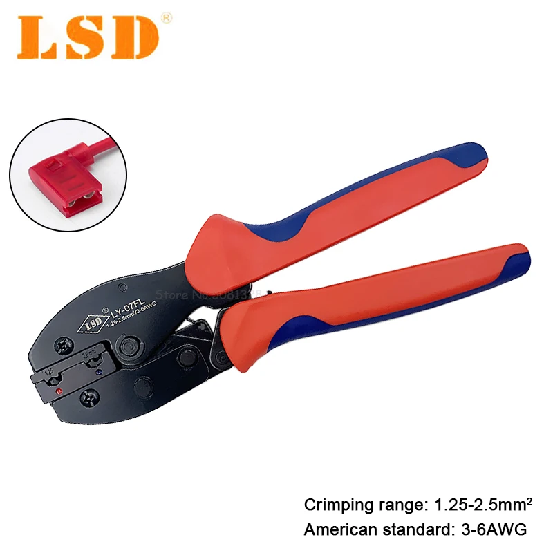 Обжимные плоскогубцы LY 07FL 1 5 2.5mm2 3 6AWG флаг правый угол Женский FLDNY клеммы провода