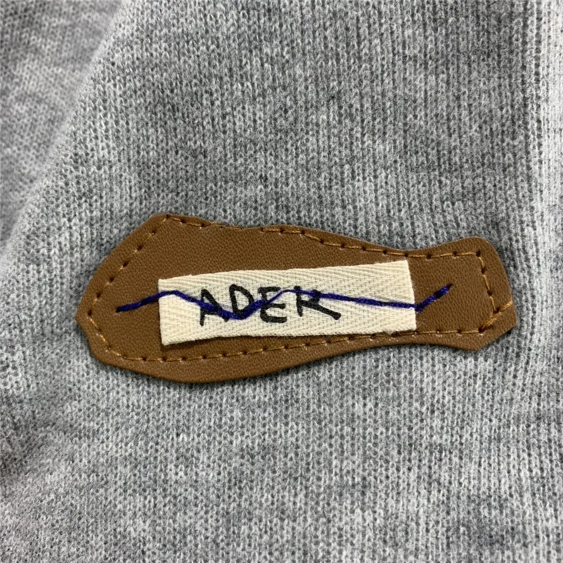 

ADER ERROR Pants Men Women Blue Side Needlework Lounge Adererror Pants Cosmos Leather Fabric Patch Ader Trousers