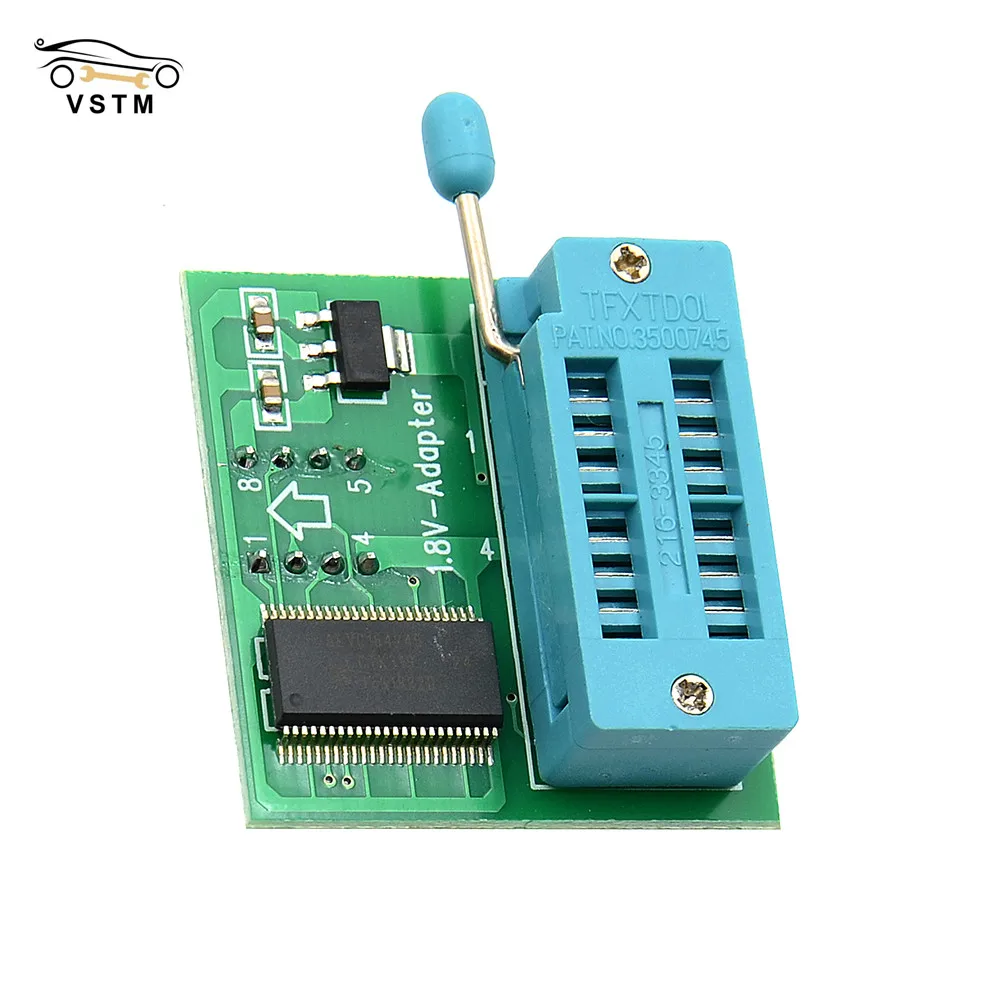 

1.8V adapter use on programmers TL866CS TL866A EZP2010 EZP2013 CH341 for Iphone or motherboard 1.8V SPI Flash SOP8 DIP8 W25 MX25
