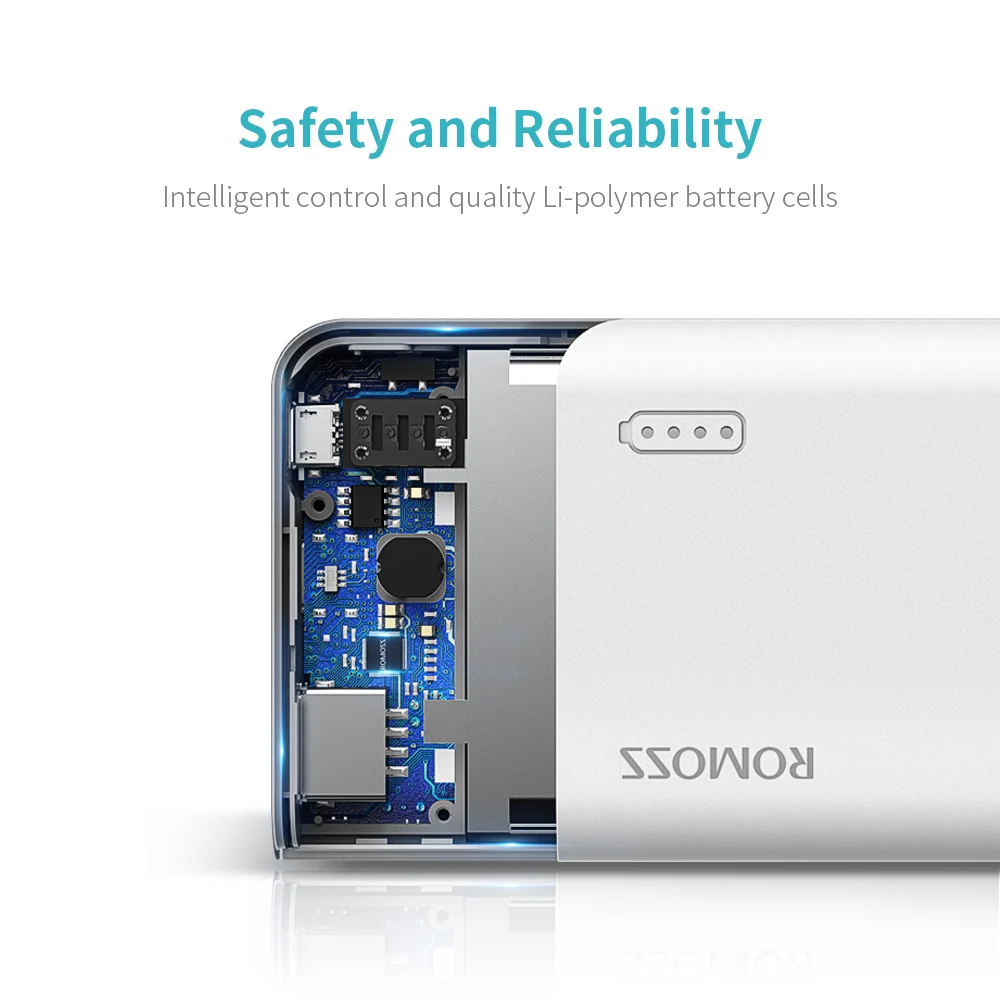 Romoss Sense4 Mini Power Bank 10000 мАч Быстрая зарядка Powerbank портативное Внешнее зарядное