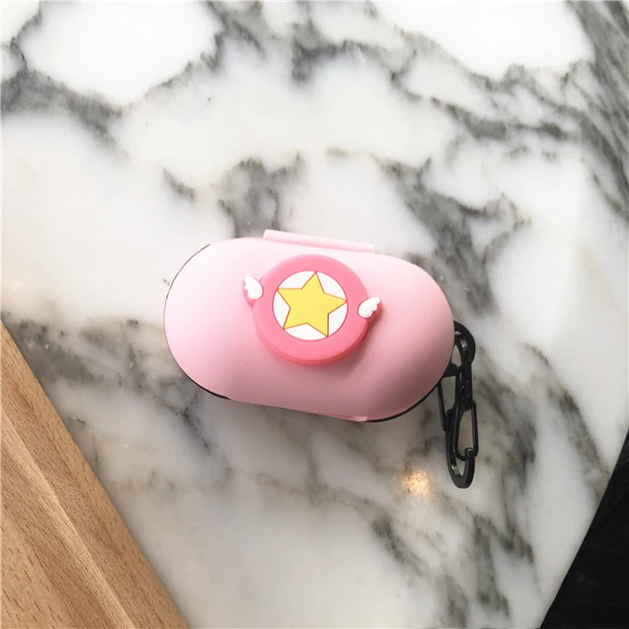 1 Милый защитный чехол для samsung Galaxy Buds, чехол с откидной крышкой и карабином, водонепроницаемый противоударный чехол s - Цвет: 1
