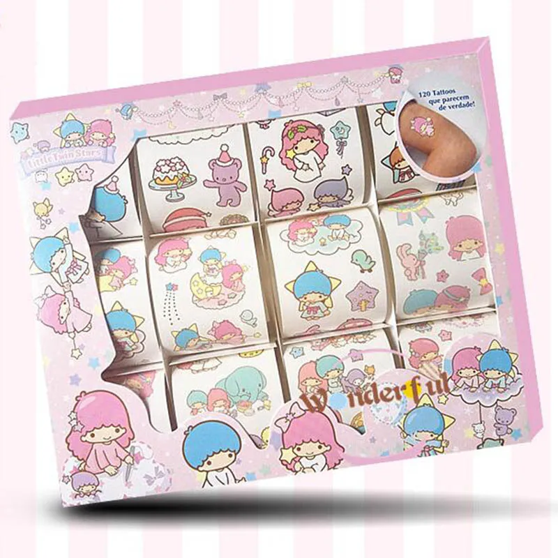 

Little Twin Star Sticker for Tatoo Twin Star Body Sticker for Kids 1 Set 120 Patterns