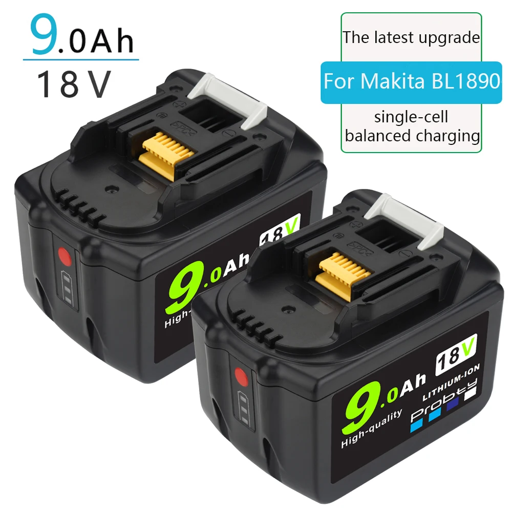 

18V 9.0Ah Battery for Makita tool BL1830 BL1860 BL1840 BL1850 BL1860 18 v 18Volt 9000mAh Lithium-Ion Replacement