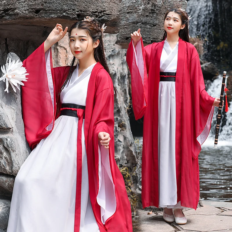 

Wuxia Hanfu Ancient Chinese Dynasty Costume Clothing Fairy Dress Women Costume Festival Clothing Dance Performance Dress Hanfu