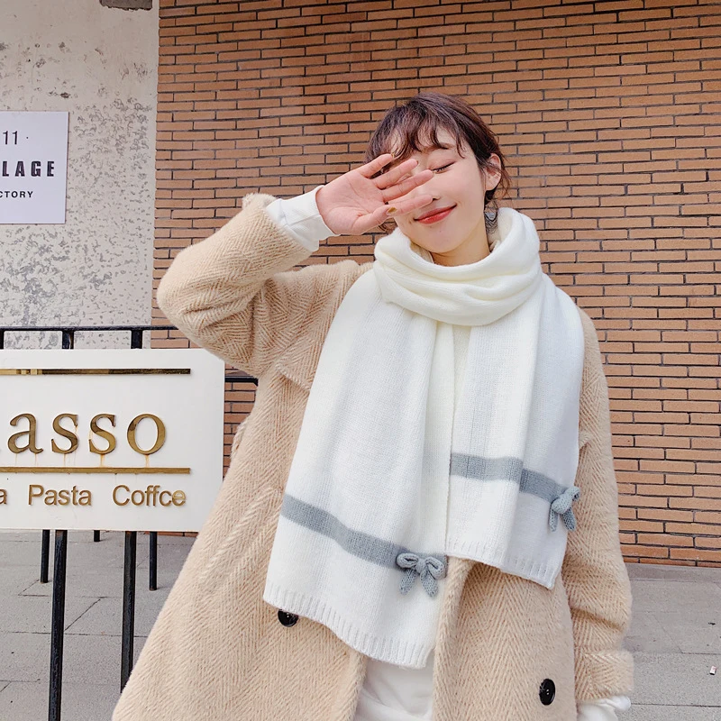 Новое поступление модный Удобный шарф с бантом осень-зима высококачественный