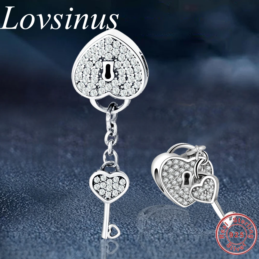 Подвеска-замок в форме сердца подходит для оригинальных европейских шармов