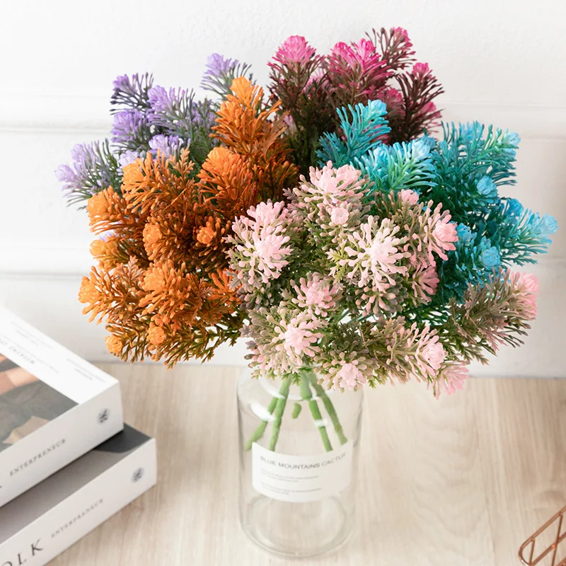 

28cm Artificial Melaleuca Home Hotel Garden Wedding Decoration Project Partition Flower Arrangement Christmas Decoration Cheap