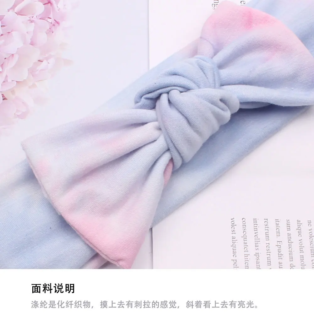 

24pc/lot New Fashion Girls Tie Dye Headband Bohemian Style Bows Hairbands Beach Spring Summer Kids Children Hair Accessories