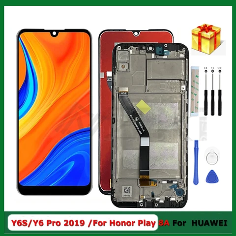 ЖК-дисплей для Huawei Y6S 2019, Y6 PRO, Y6, MRD, LX1, Honor Play 8A Prime, дигитайзер, сенсорный экран, запасные части
