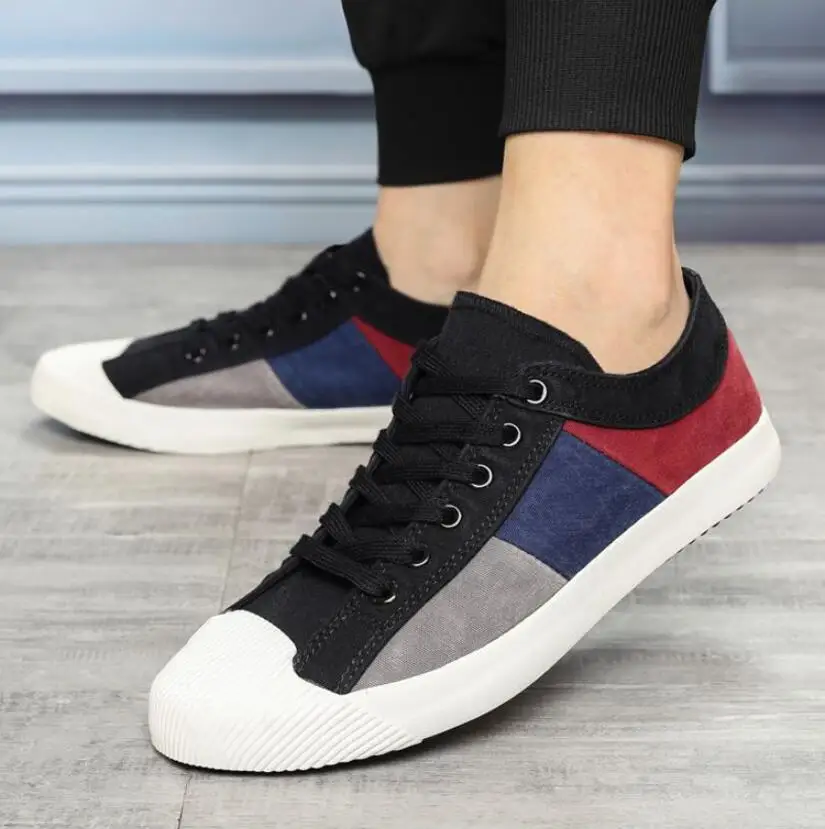 

2012 Fashion Canvas Breathable Skateboard Shoes Spring Autumn Lace Up Leather Casual Shoes For Men Flats Loafers Male Sneakers