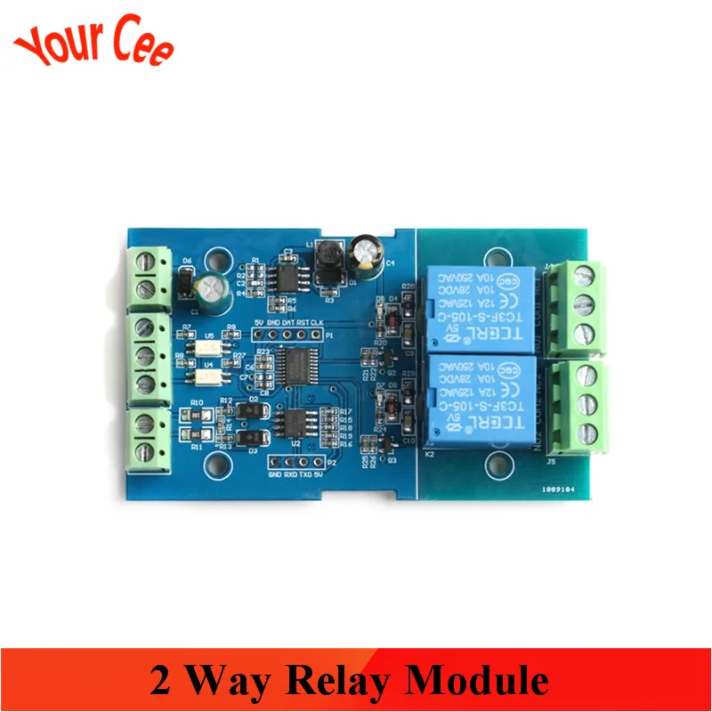 Релейный модуль Modbus 1/2/4Way RS485/TTL коммуникация RTU переключатель входной сигнал
