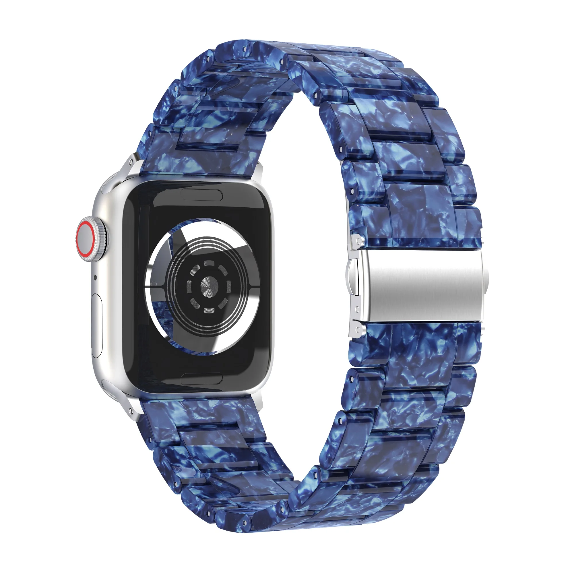 Сменные полимерные ремешки для часов Apple Watch 38 мм 40 мм легкий полимерный металлический ремешок с пряжкой для iwatch серии 1 2 3 4 5 42/44 мм - Цвет ремешка: Durk Blue