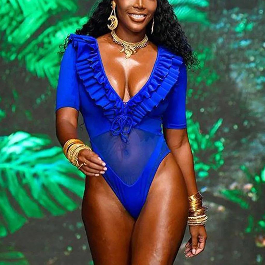 Летний женский купальник бикини с Африканским принтом бюстгальтером пуш-ап