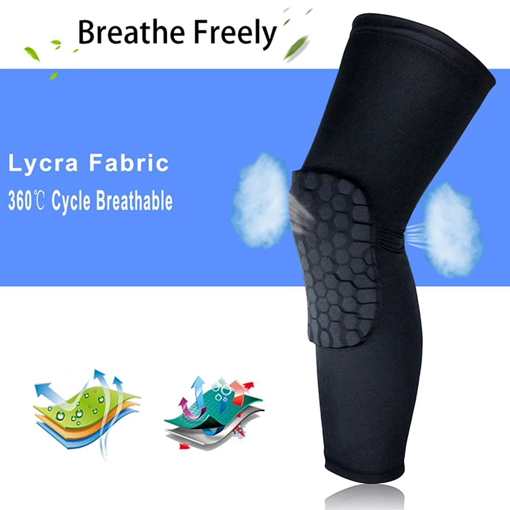 

Breathable Sports Football Basketball Knee Pads Honeycomb Knee Brace Leg Sleeve Calf Compression Knee Support Protection