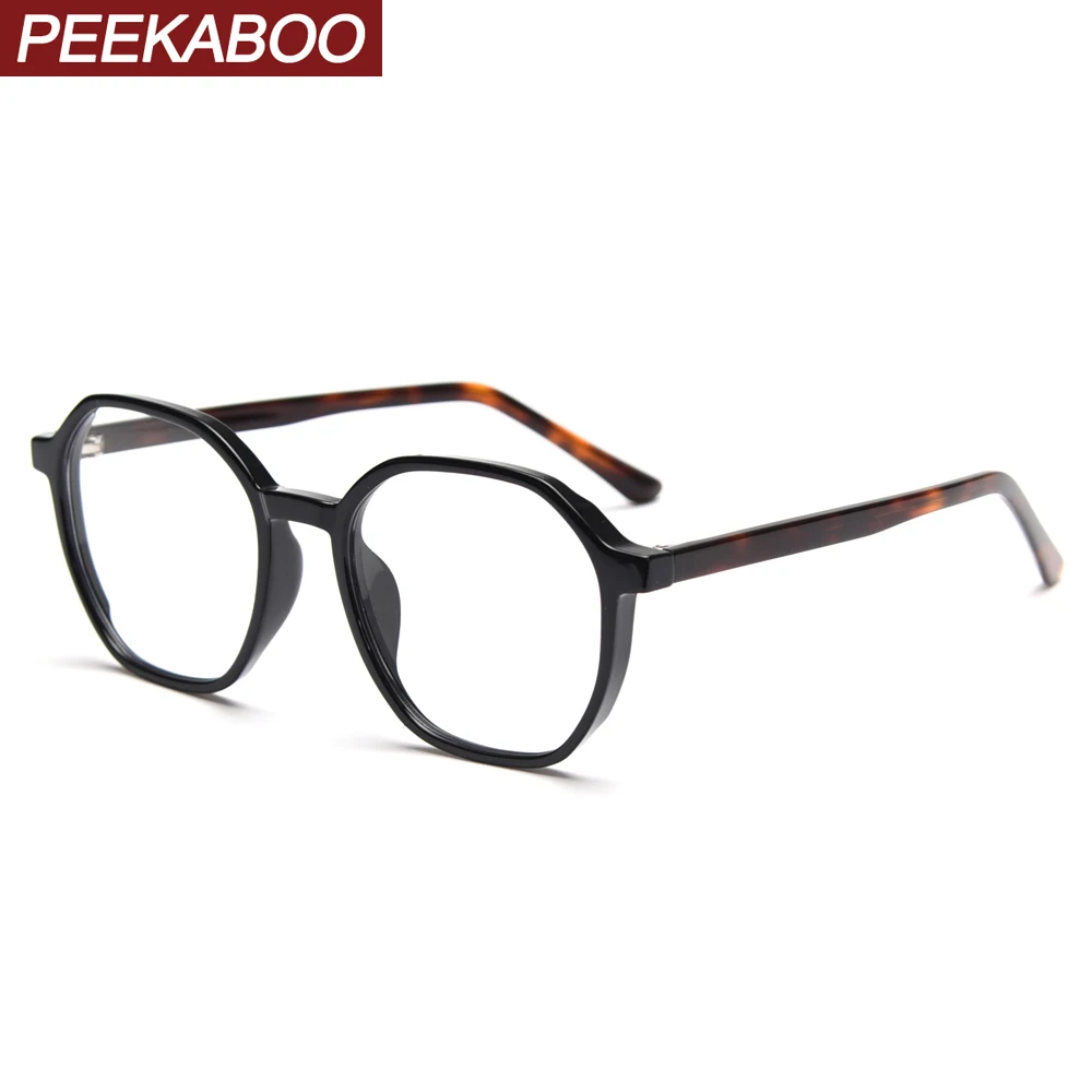 

Мужские и женские очки из полигоната Peekaboo, корейские Модные прозрачные очки TR90 с прозрачными линзами, высокое качество