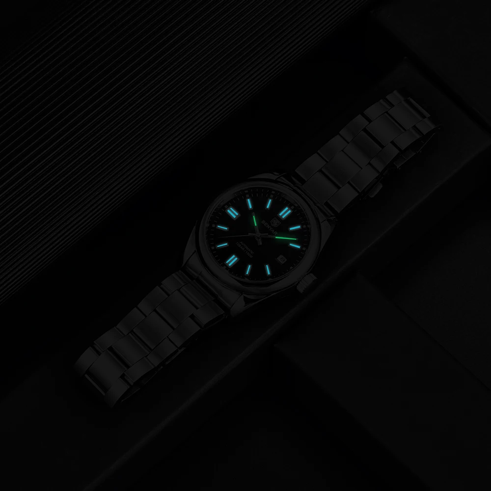 Часы мужские механические водонепроницаемые 10 бар из нержавеющей стали |