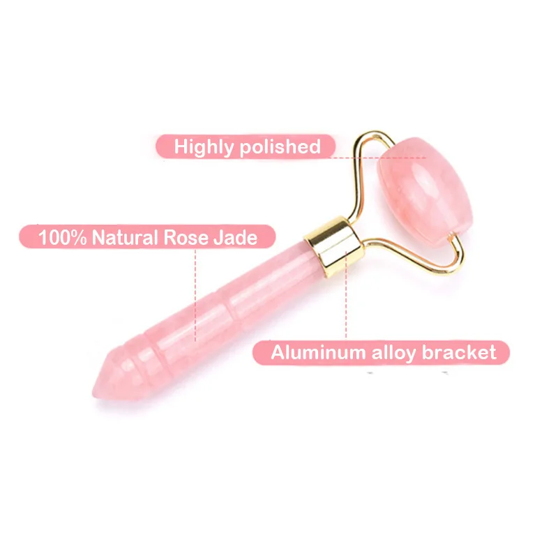 Мини-массажер из розового кварца Нефритовый портативный инструмент лифтинга