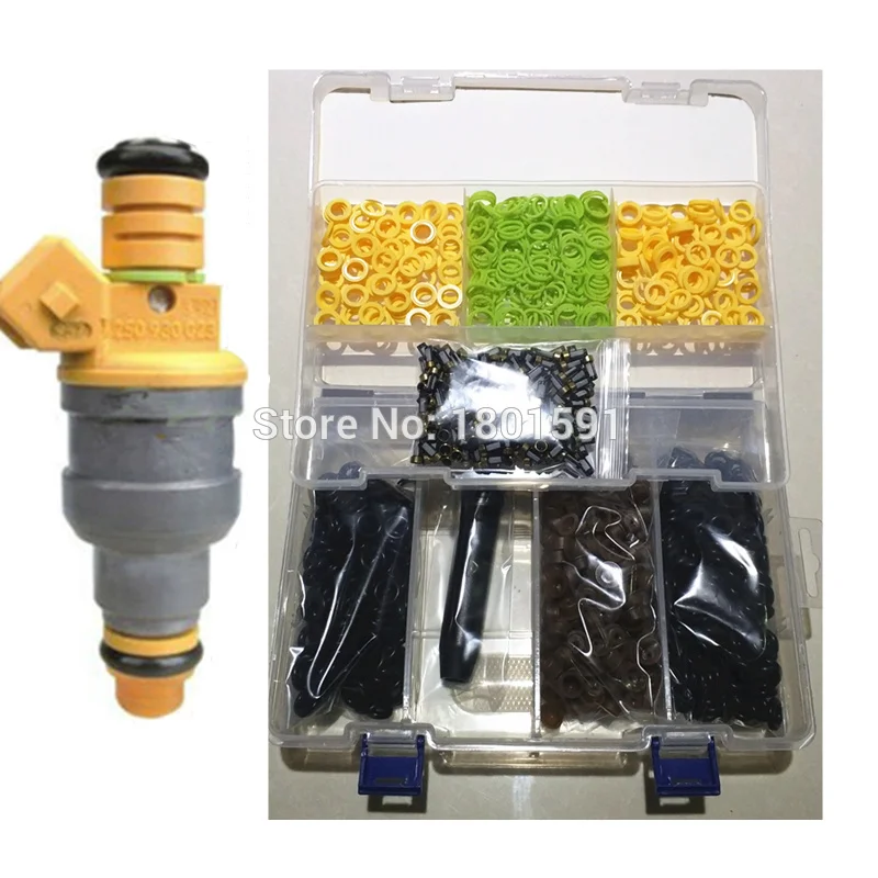 Free Shipping High Quality 200 sets/box Universal Type Fuel Injector Repair Service Kit Cap Filter Remove Tool