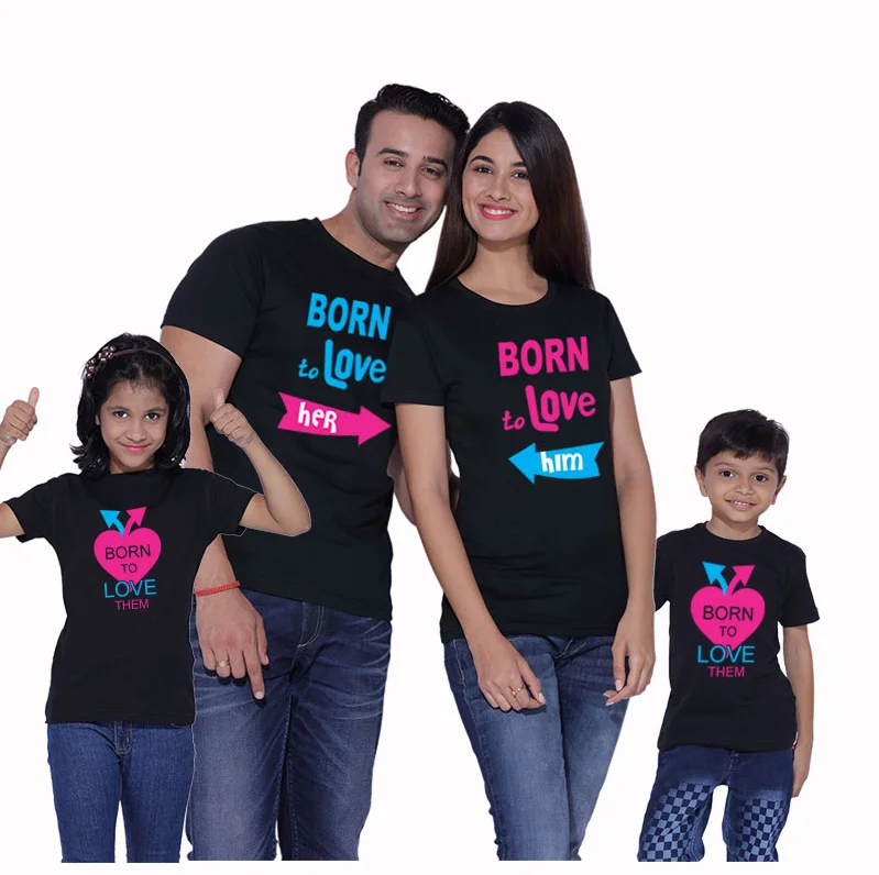 Born To: футболка с надписью Love Комплект одинаковой одежды для семьи мамы и папы