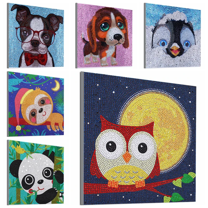 

5D DIY Special Shaped Crystal Diamond Painting Dog Owl Panda Handicraft Drill 5D DIY Embroidery Cartoon Animal home Decor