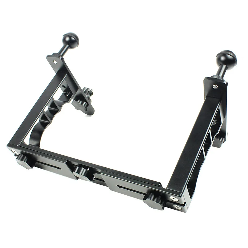 Двойной ручной кронштейн для дайвинга с адаптером верхней камеры