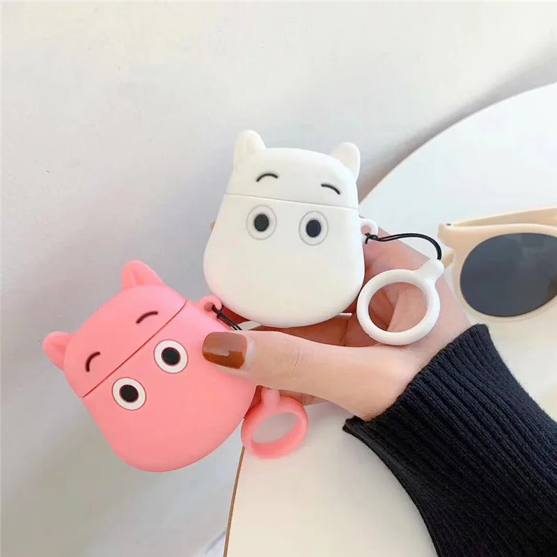 Kawaii силиконовый чехол для Airpods Чехлы милый защитный Apple 12 беспроводные Bluetooth