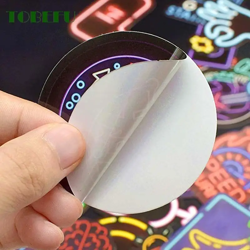 50 шт. неоновый светильник наклейка аниме значок животные милые надписи s подарки