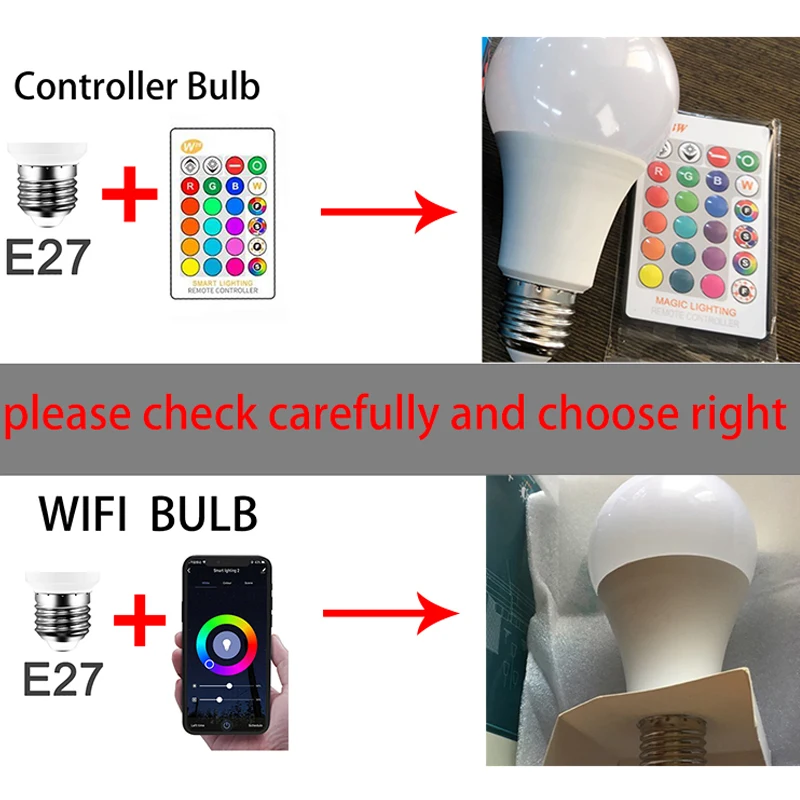 Умная Bluetooth-лампа E27 B22 приглушаемая лампа с Wi-Fi дистанционным управлением через