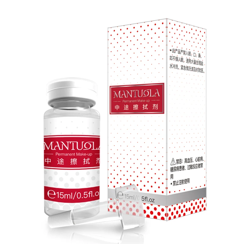 

1bottle MANTUOLA Secondary Soothing Solution For mid-operation pmu Permanent makeup Eyebrow&Eyeliner&Lips tattoo microblading