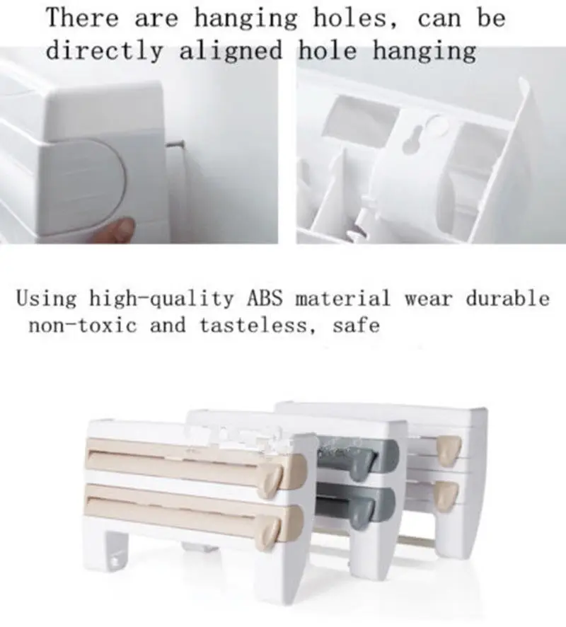 Новинка 2020 хит 4 в 1 держатель для кухонных рулонов Диспенсер пленка из оловянной