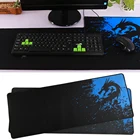 Большой игровой коврик для мыши с изображением синего дракона, коврик для мыши для ноутбука, компьютера, клавиатуры, Настольный коврик