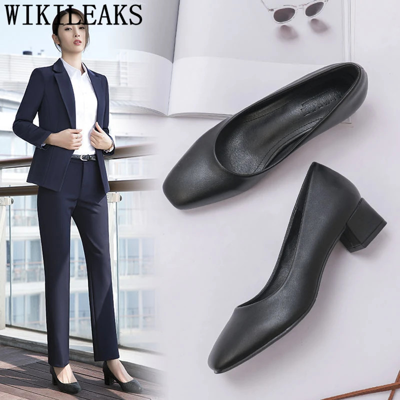 Ladies Office Shoes Black High Heels Elegant For Woman Low Formal Women Luxury Sapato Feminino Tacones | Обувь