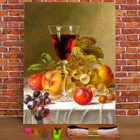 fruit kitchen printed canvas 11ct cross stitch kit diy embroidery dmc threads handmade hobby sewing craft package different