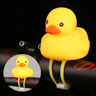 duck Велосипедный колокольчик "Утка" с светильник Желтый сломанный ветер маленькая утка жесткая шляпа шлем Велосипедное оборудование велосипед руль головной светильник кольцо - Цвет: duck