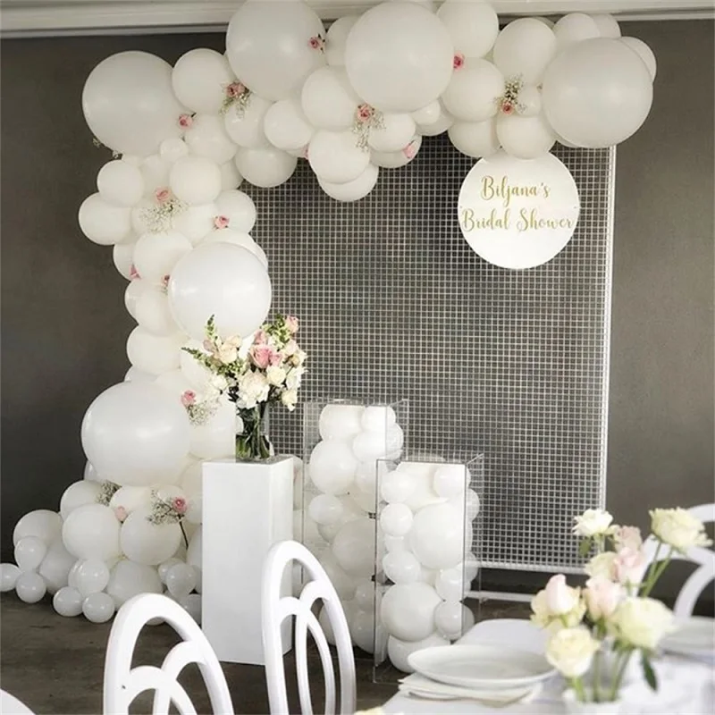 

96pcs White Wedding Balloon Garland Arch Kit Mariage Bridal Shower Decoration Girl Birthday Party Engagements Christening Ballon