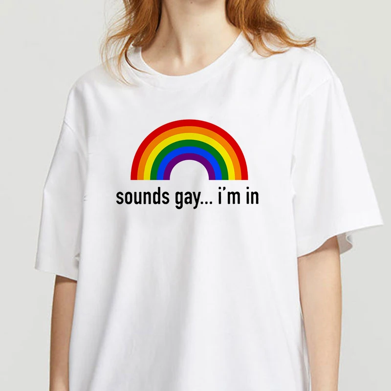 

Summer Ladies T-shirt Casual Regular Women Top Tshirt Women Print Rainbow Round Neck Short Sleeve Short Sleeve Graphic Tees
