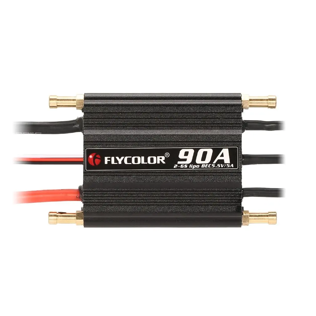 

Оригинальный FLYCOLOR 2-6S 90A водонепроницаемый бесщеточный контроллер скорости ESC для радиоуправляемой лодки с системой охлаждения воды BEC 5,5 V/5A